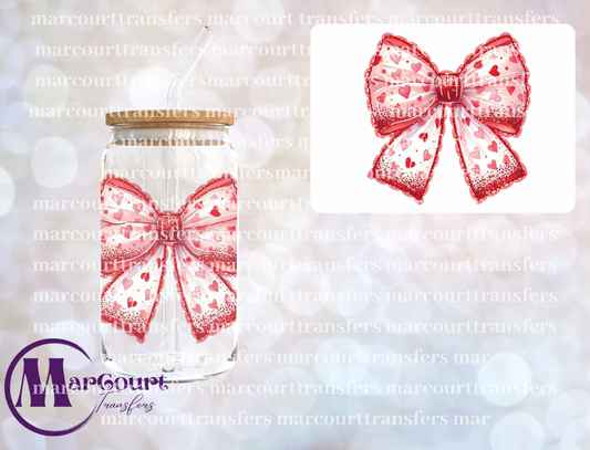 VALENTINE COQUETTE BOW RED-DECAL-UV DTF CUP WRAP
