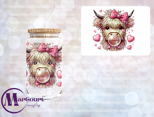 VALENTINE HIGHLAND PINK BUBBLEGUM-DECAL-UV DTF CUP WRAP