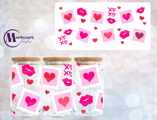 VALENTINE STAMPS-16 0Z-UV DTF CUP WRAP