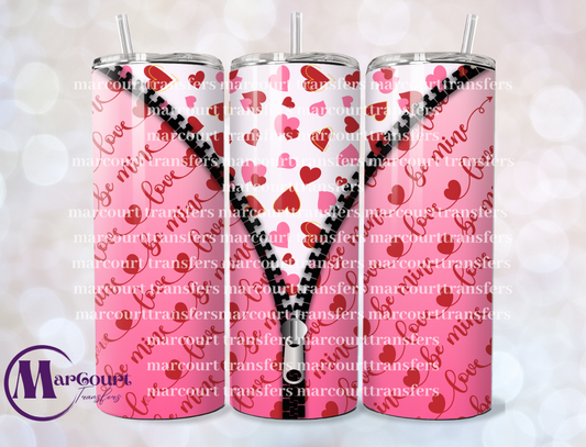 VALENTINE ZIPPER-20 OZ-UV DTF CUP WRAP