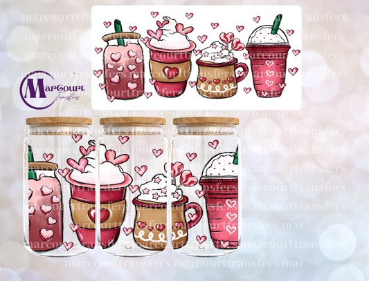 VALENTINE DRINKS-16 0Z-UV DTF CUP WRAP