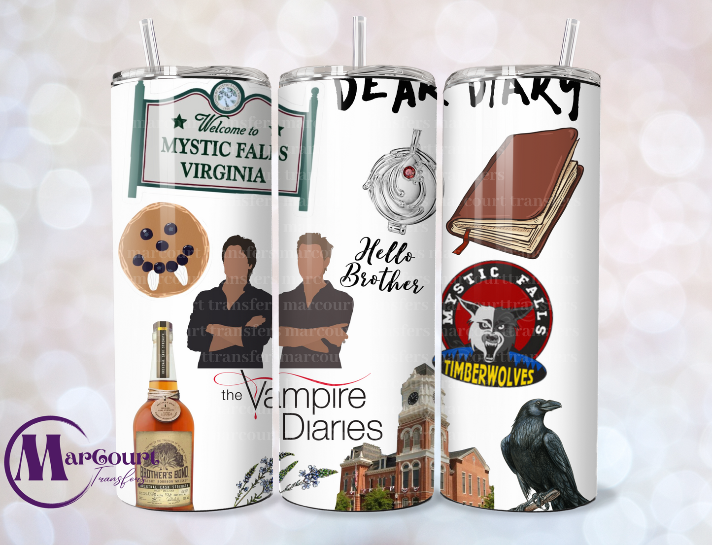 VAMPIRE DIARIES-SKINNY TUMBLER TRANSFER