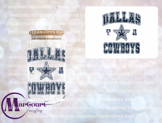 VINTAGE DALLAS COWBOYS-DECAL-UV DTF CUP WRAP