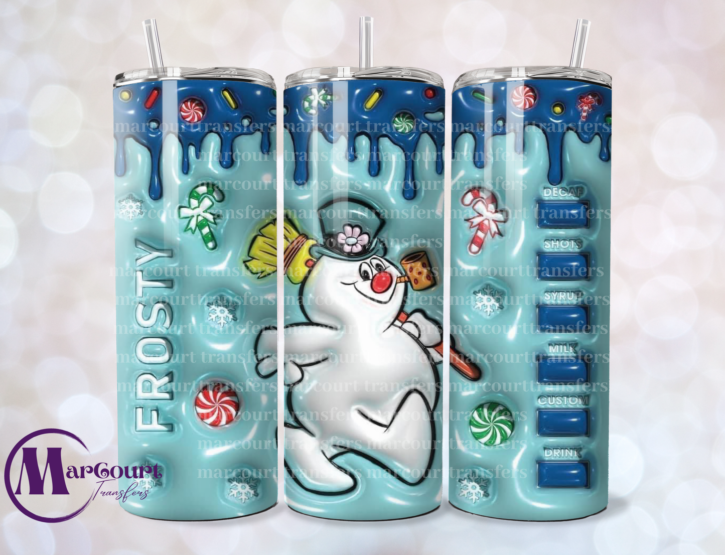 VINTAGE FROSTY-SKINNY TUMBLER TRANSFER