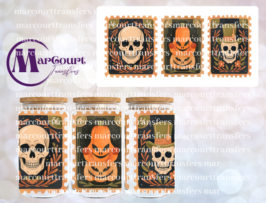 VINTAGE HALLOWEEN STAMPS-16 0Z-UV DTF CUP WRAP