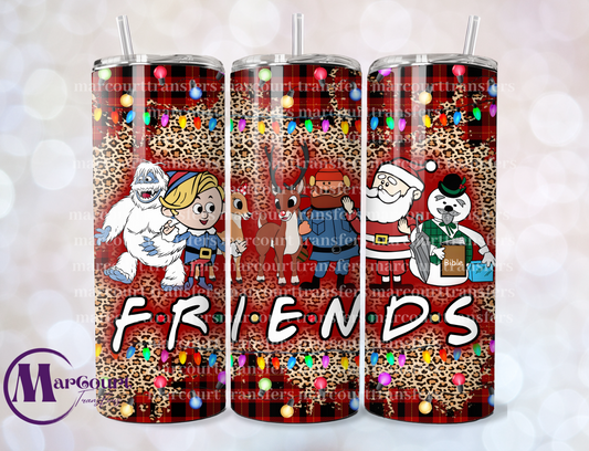 VINTAGE RUDOLPH PLAID-SKINNY TUMBLER TRANSFER