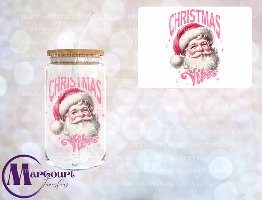 VINTAGE SANTA CHRISTMAS VIBES-DECAL-UV DTF CUP WRAP