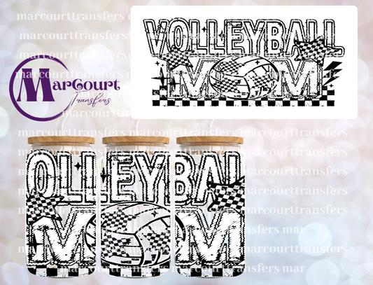 VOLLEYBALL MOM 1 GRUNGE-16 0Z-UV DTF CUP WRAP