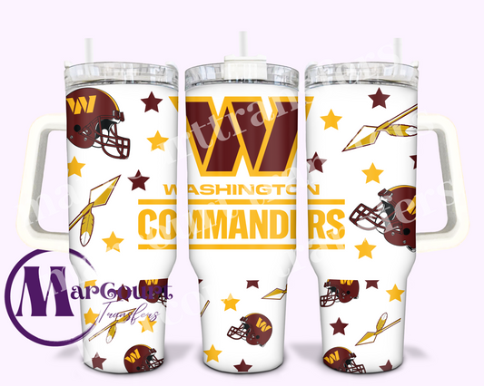 WASHINGTON COMMANDERS-40 OZ-UV DTF CUP WRAP
