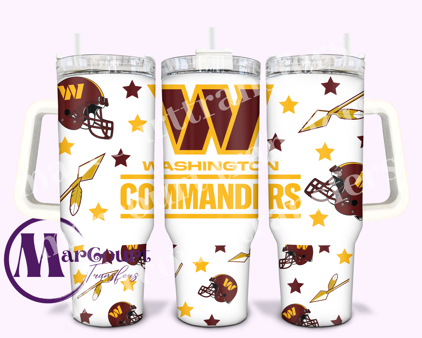 WASHINGTON COMMANDERS-40 0Z-UV DTF CUP WRAP