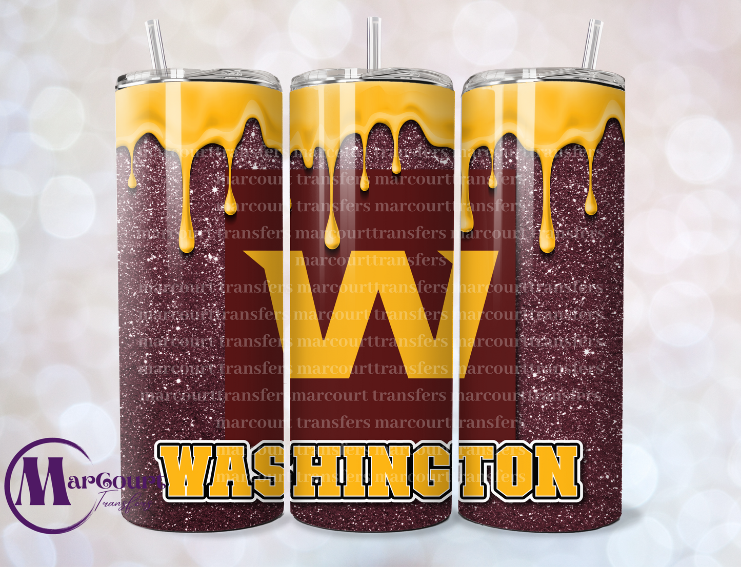 WASHINGTON COMMANDERS-SKINNY TUMBLER TRANSFER