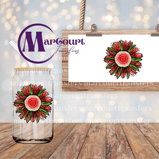 WATERMELON SUNFLOWER-DECAL-UV DTF CUP WRAP