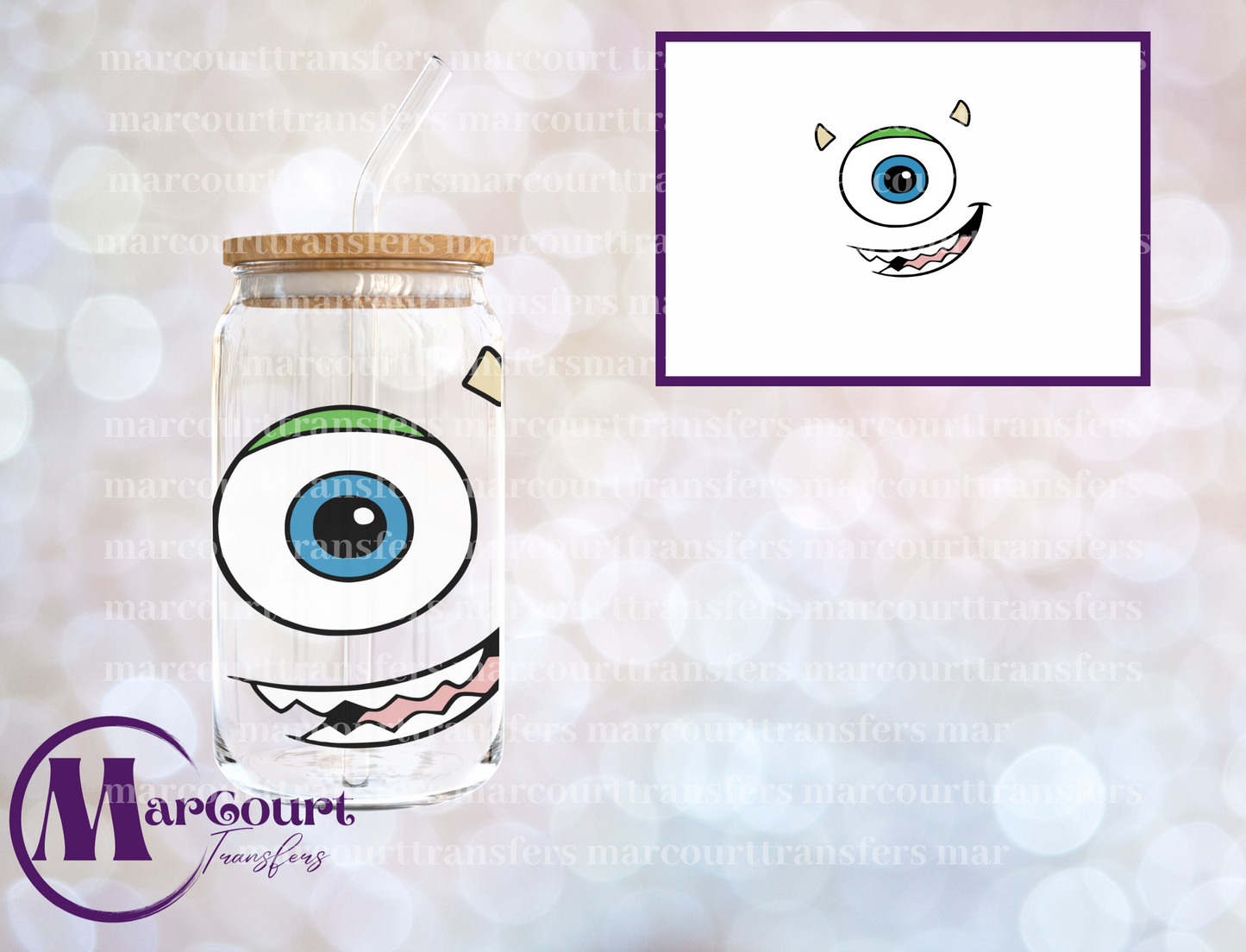 MONSTERS INC WAZOWSKI-DECAL-UV DTF CUP WRAP