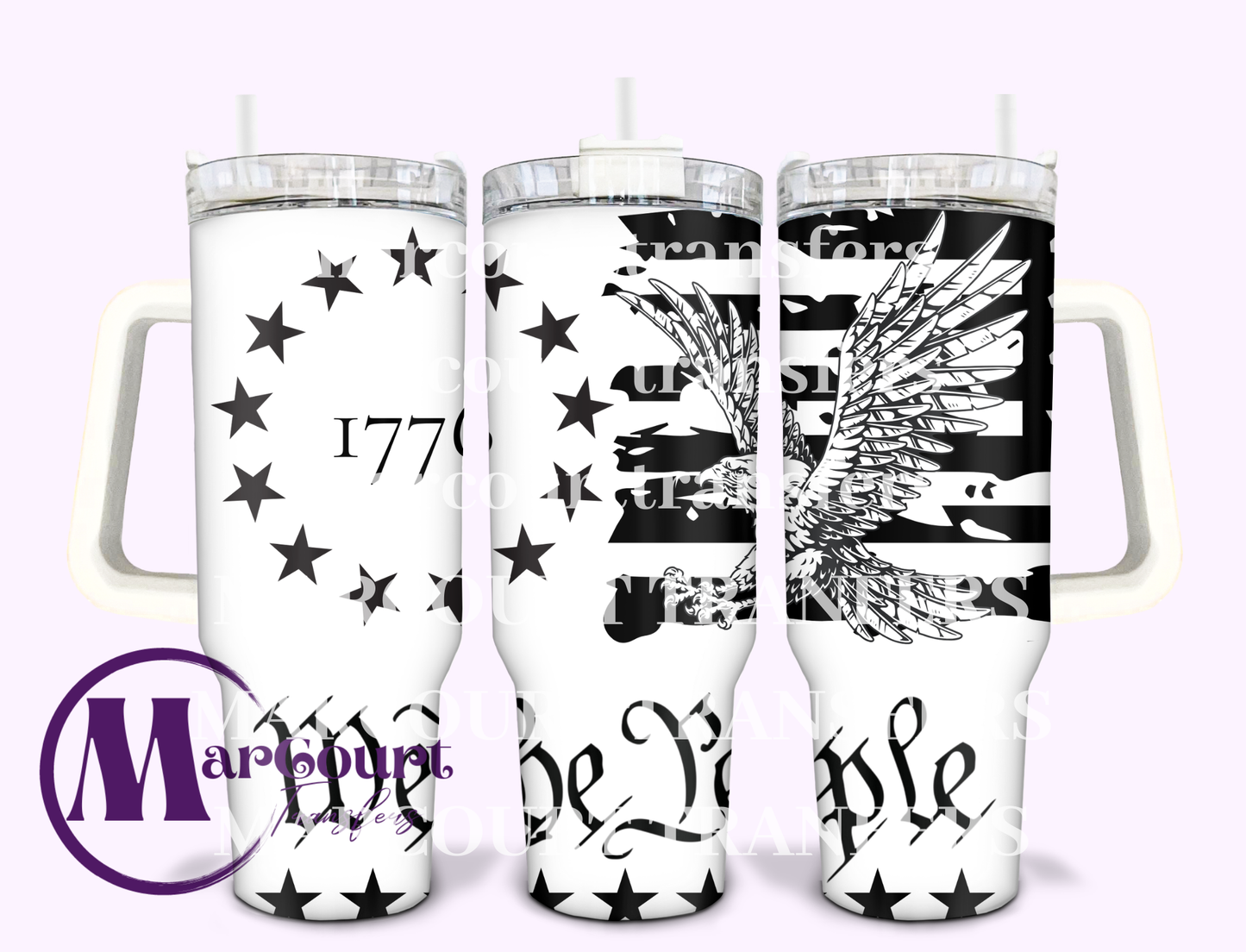 WE THE PEOPLE EAGLE-40 0Z-UV DTF CUP WRAP
