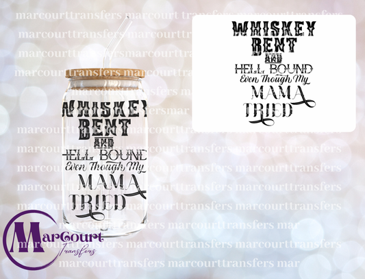 WHISKEY BENT-DECAL-UV DTF CUP WRAP