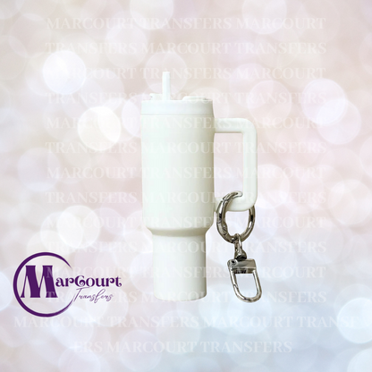 Mini Tumbler Keychain- WHITE