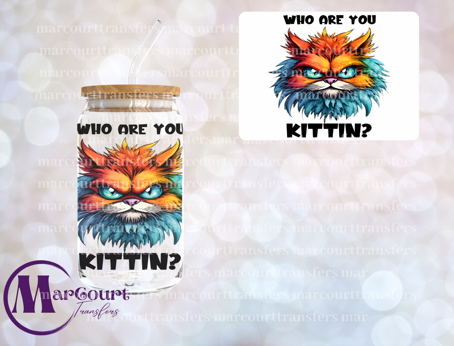 WHO ARE YOU KITTEN-DECAL-UV DTF CUP WRAP