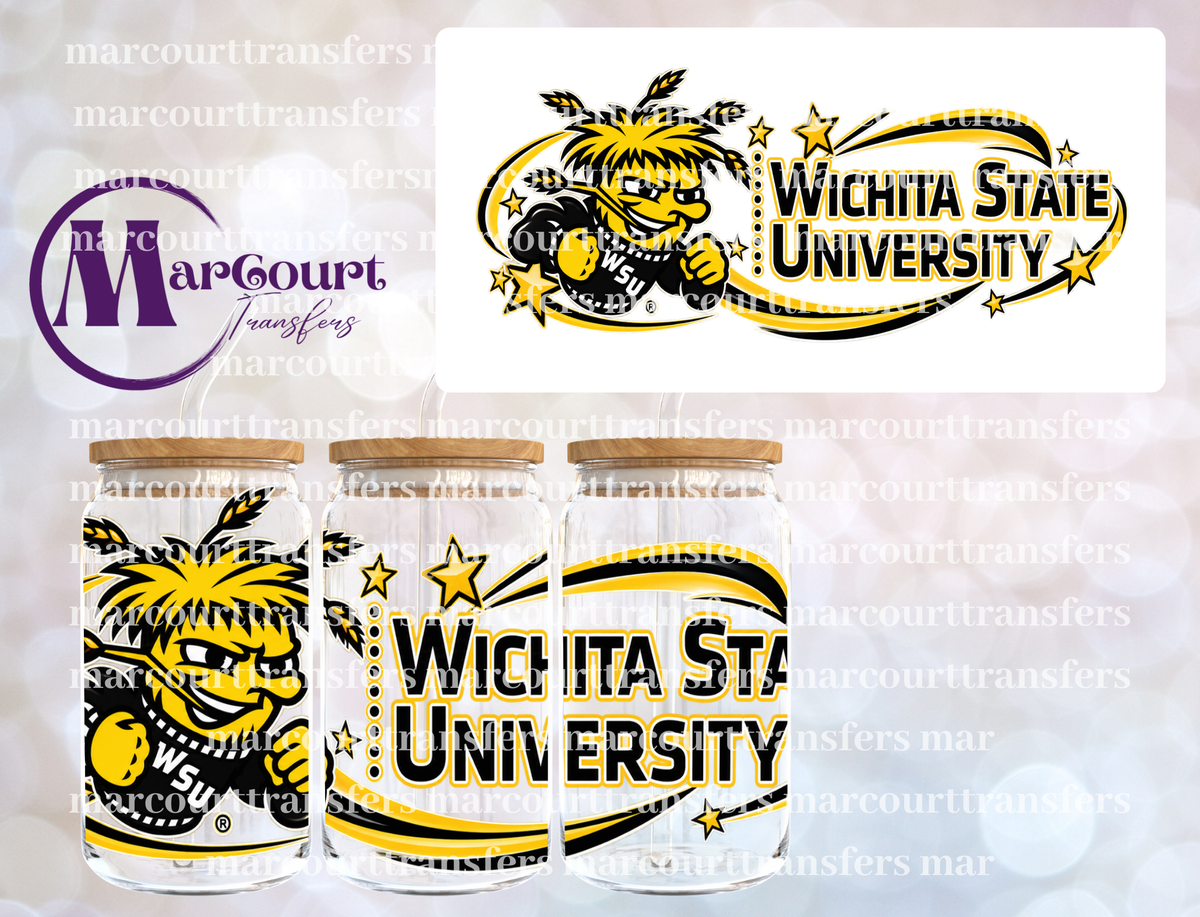 WICHITA STATE UNIVERSITY-16 0Z-UV DTF CUP WRAP