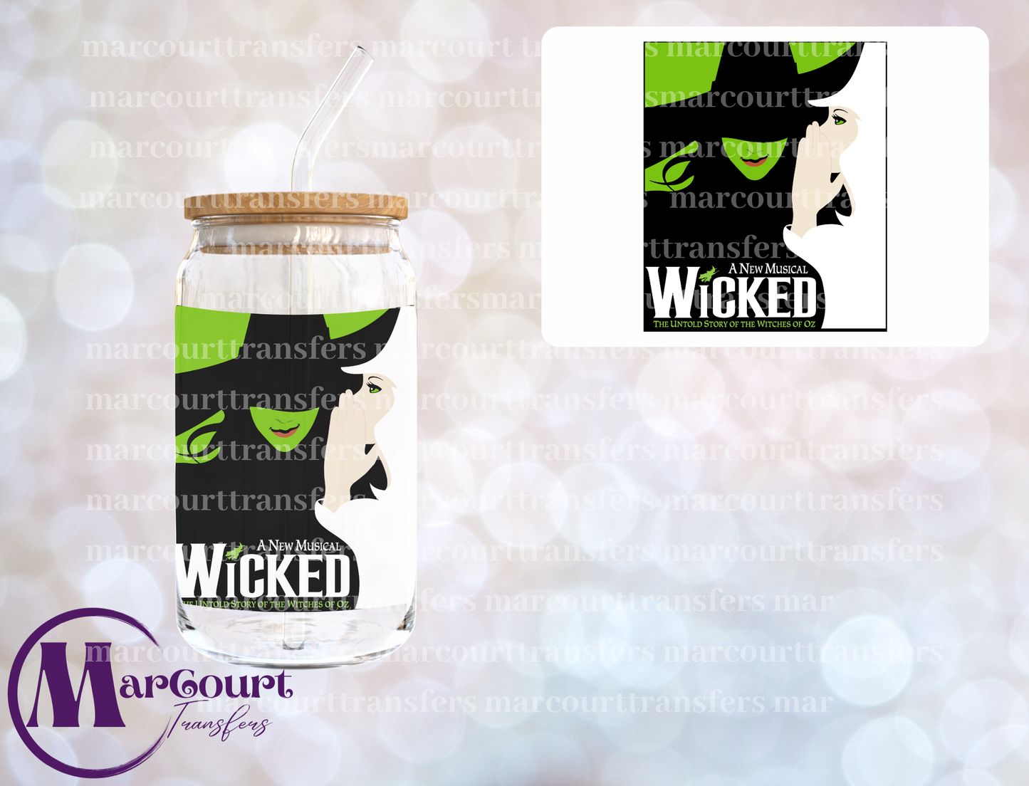 WICKED BROADWAY-DECAL-UV DTF CUP WRAP