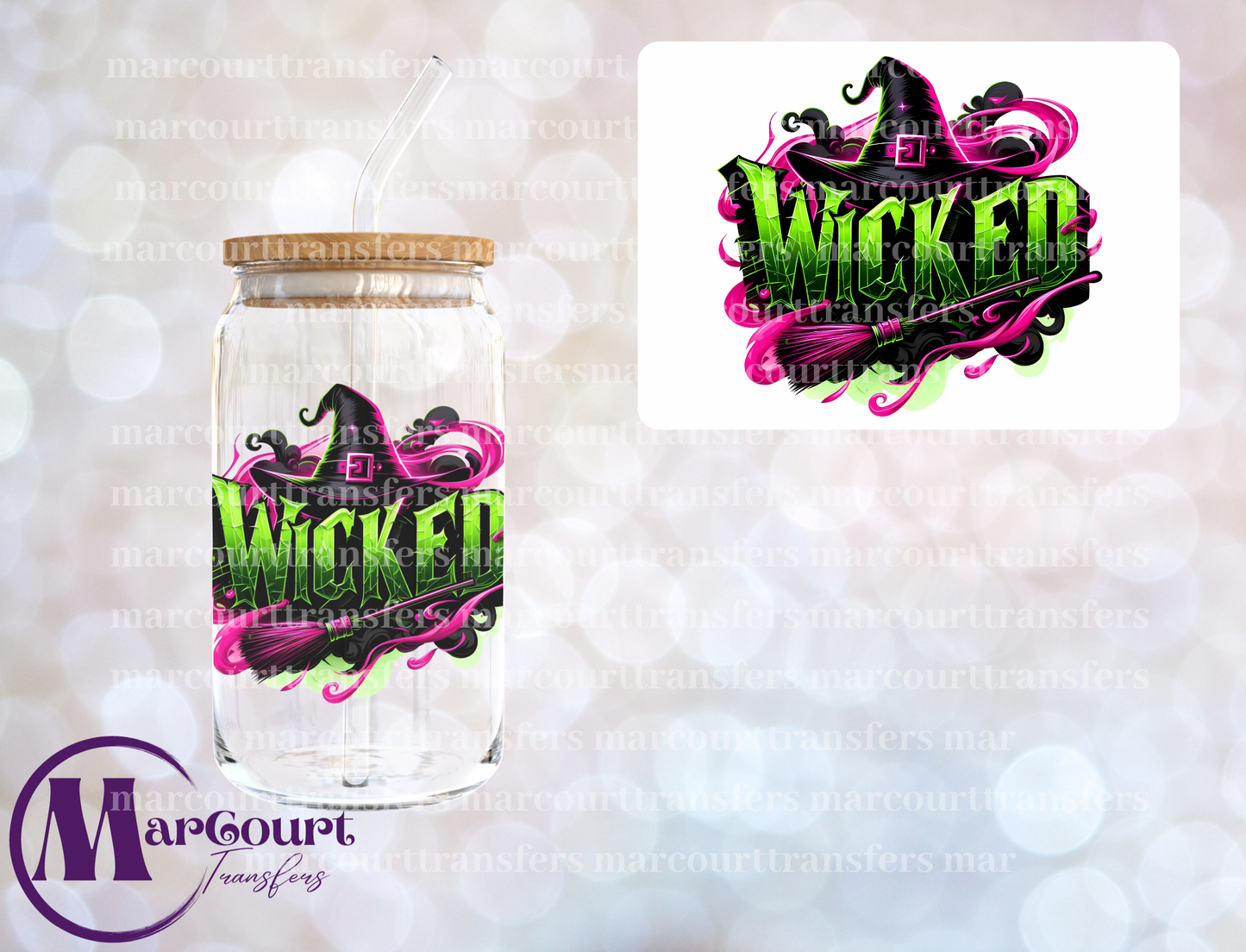 WICKED WITCH HAT 2-DECAL-UV DTF CUP WRAP