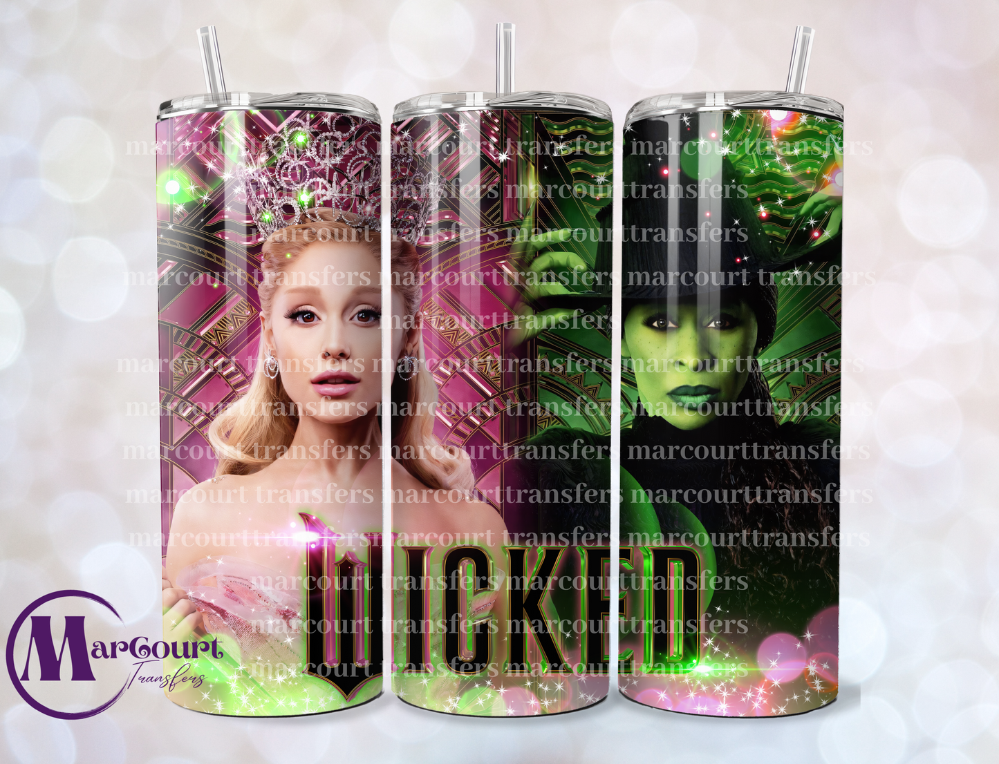 WICKED THE MOVIE 2-SKINNY TUMBLER TRANSFER