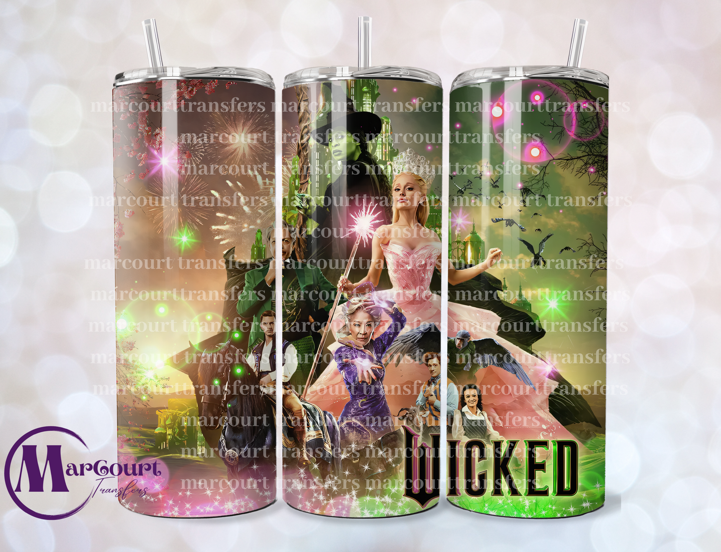 WICKED THE MOVIE 3-SKINNY TUMBLER TRANSFER