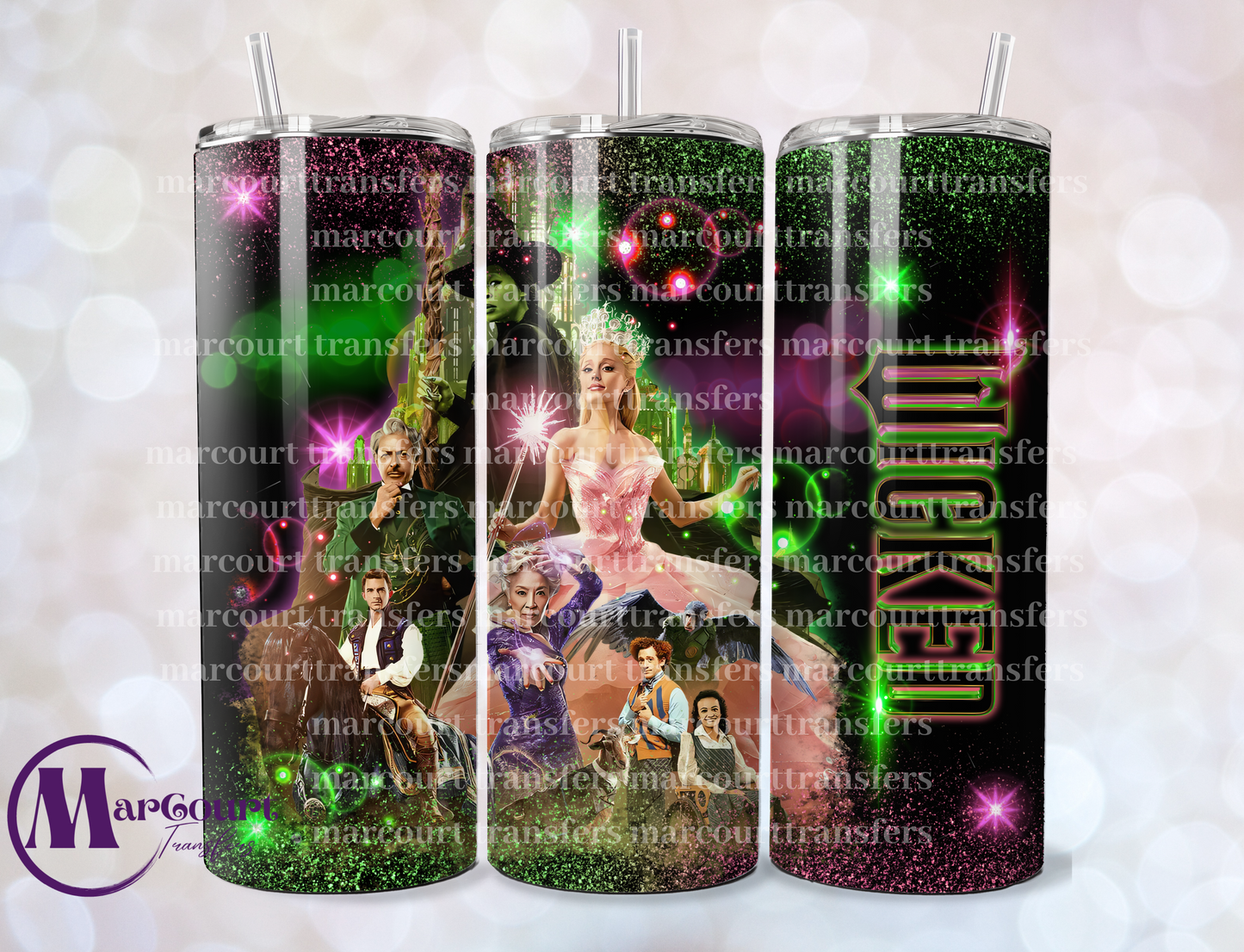 WICKED THE MOVIE 4-SKINNY TUMBLER TRANSFER