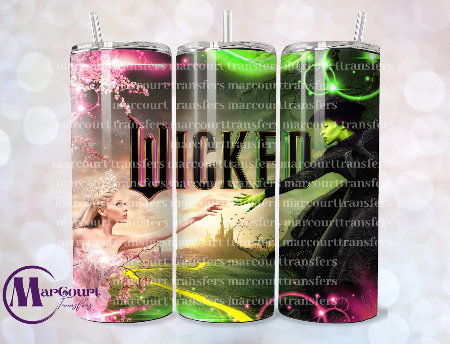 WICKED THE MOVIE 5-SKINNY TUMBLER TRANSFER