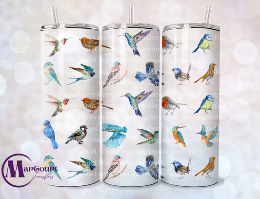 WILD BIRDS-SKINNY TUMBLER TRANSFER