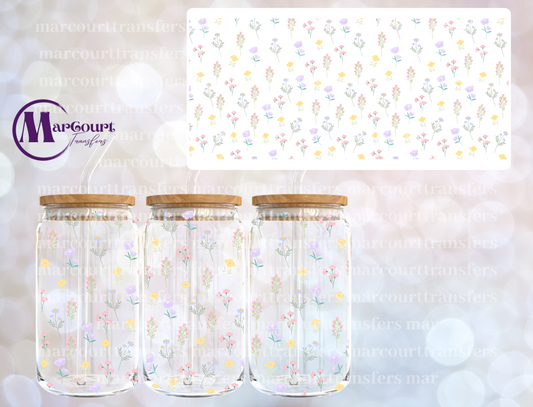 WILDFLOWERS PASTEL-16 0Z-UV DTF CUP WRAP