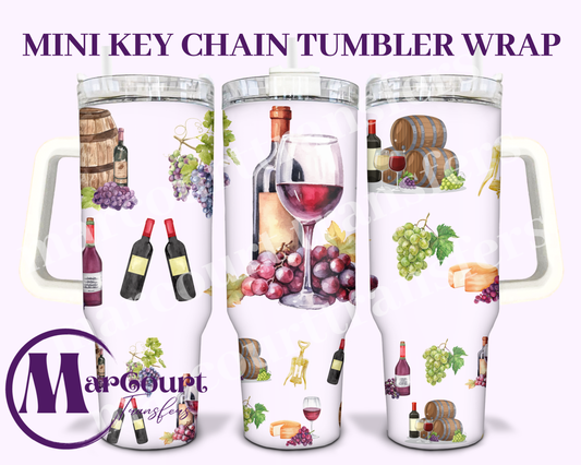 WINE-MINI TUMBLER KEYCHAIN WRAP