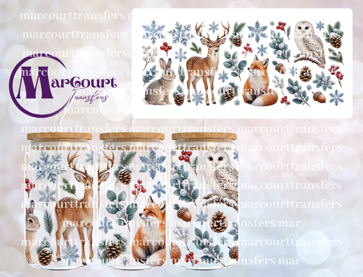 WINTER FRIENDS-16 0Z-UV DTF CUP WRAP