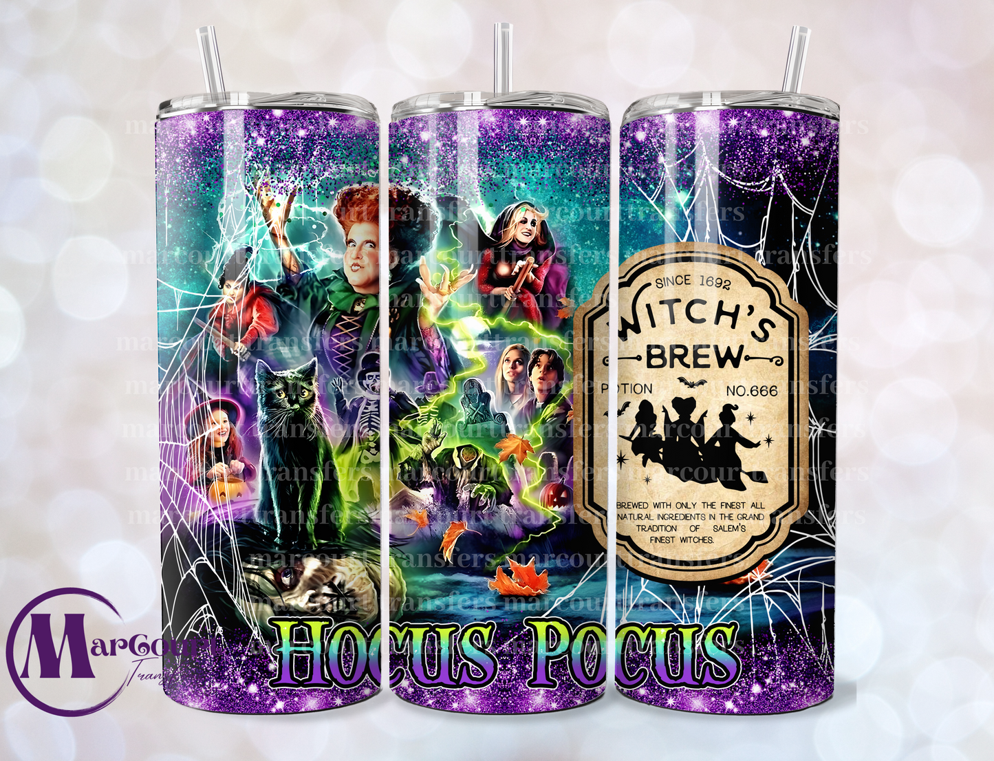 WITCHES BREW HOCUS POCUS-SKINNY TUMBLER TRANSFER