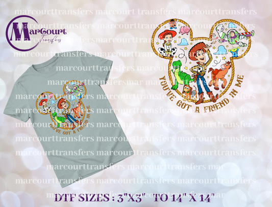 DTF-WOODY YOU'VE GOT A FRIEND IN ME MOUSE HEAD