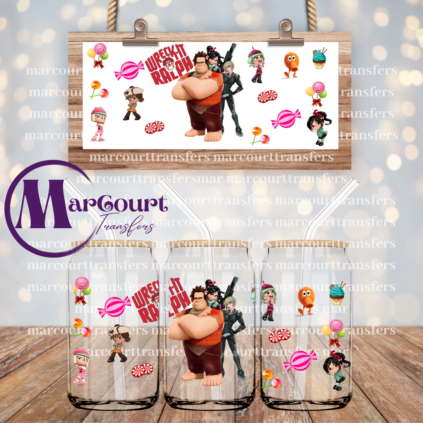 WRECK IT RALPH-16 0Z-UV DTF CUP WRAP