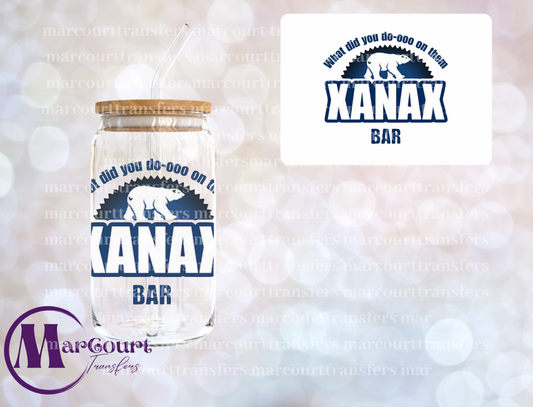 XANAX BAR-DECAL-UV DTF CUP WRAP