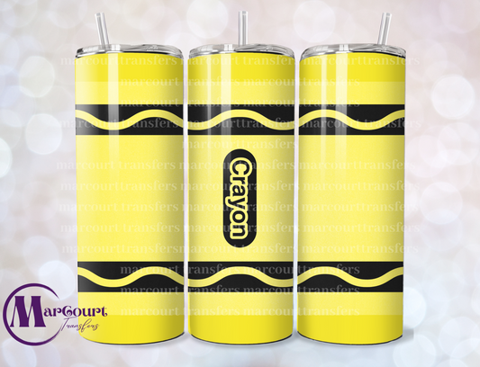 YELLOW CRAYON-SKINNY TUMBLER TRANSFER