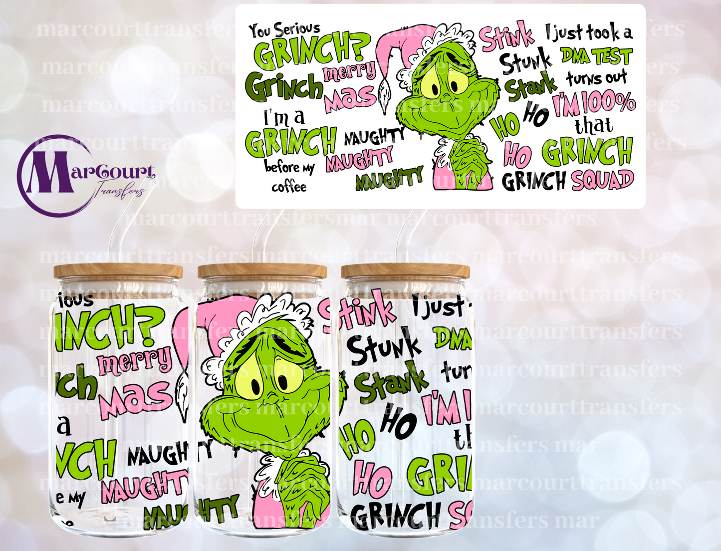 YOU SERIOUS GRINCH-16 0Z-UV DTF CUP WRAP