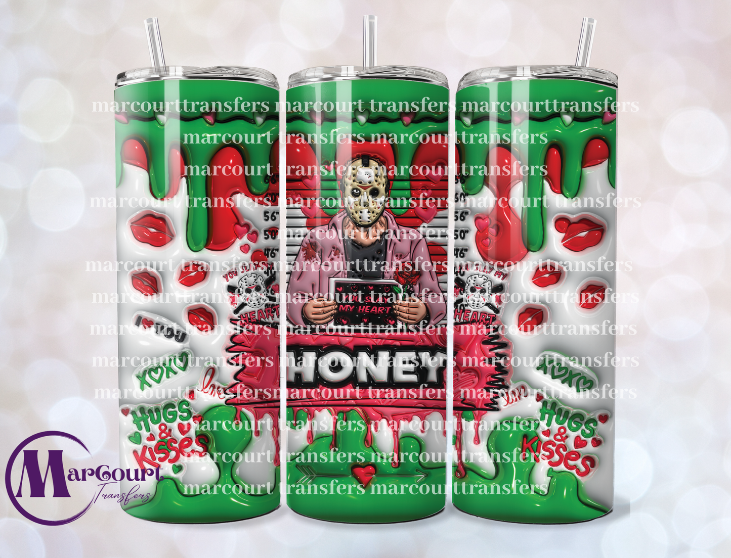 YOU SLAY MY HEART-20-SKINNY TUMBLER TRANSFER (SUBLIMATION)