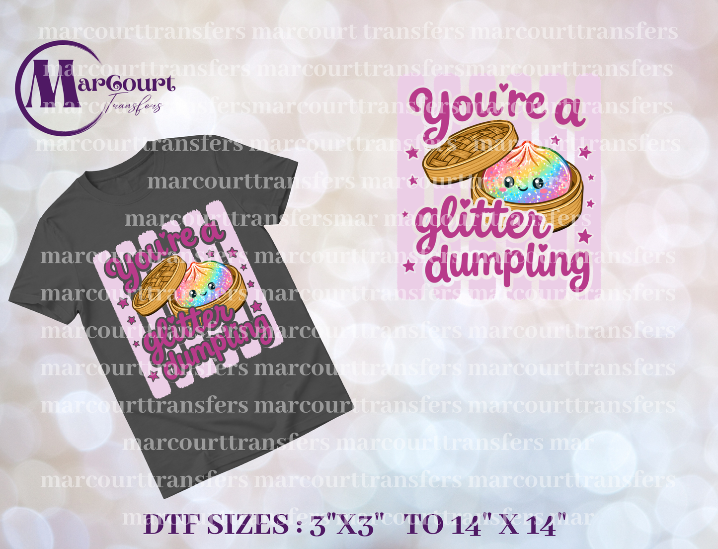 DTF-YOU'RE A GLITTER DUMPLING PURPLE