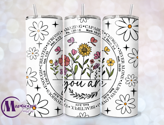 YOU ARE STRONG -SKINNY TUMBLER TRANSFER