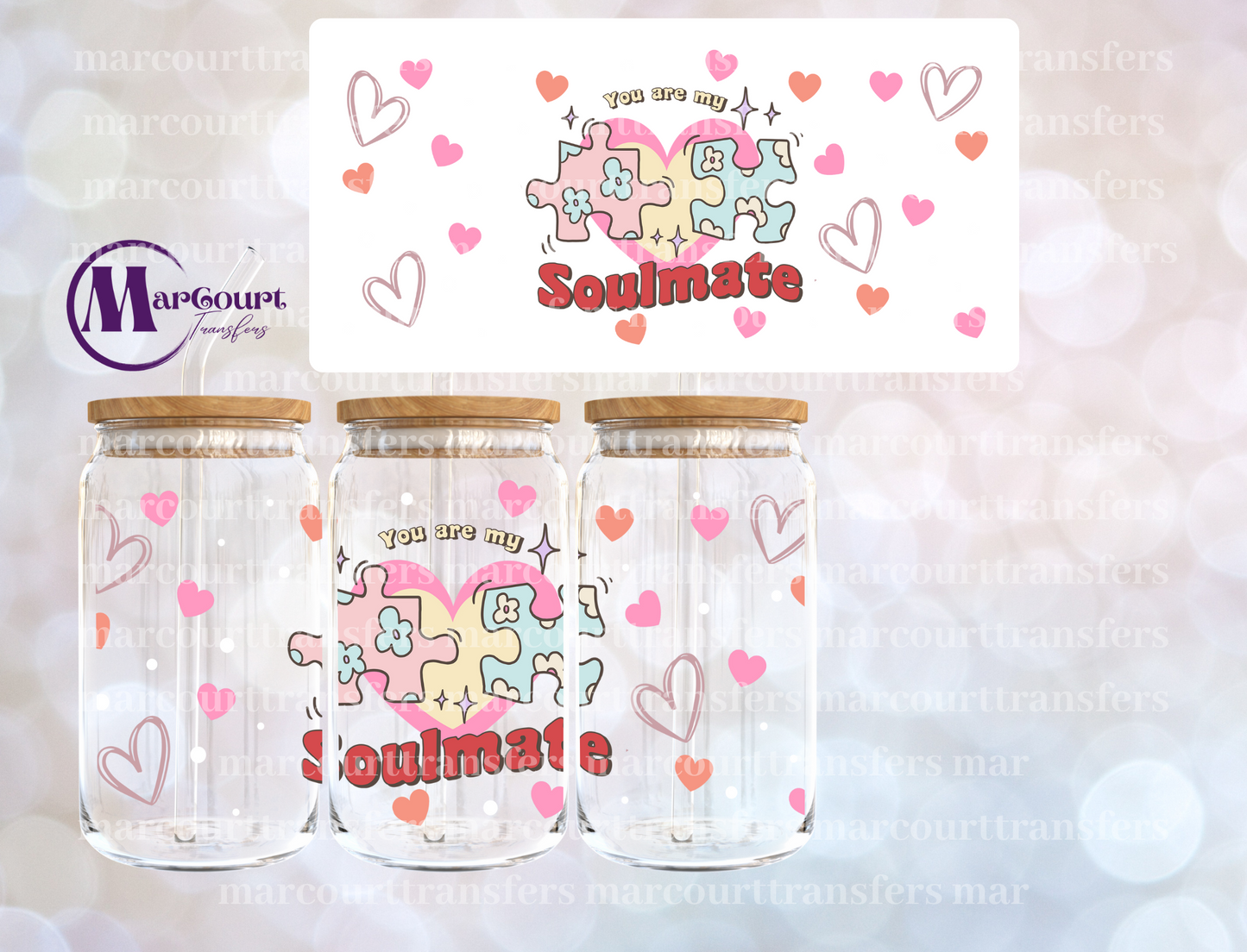 YOU ARE MY SOULMATE-16 0Z-UV DTF CUP WRAP