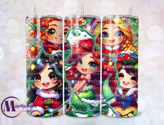 YOUNG PRINCESS CHRISTMAS-SKINNY TUMBLER TRANSFER