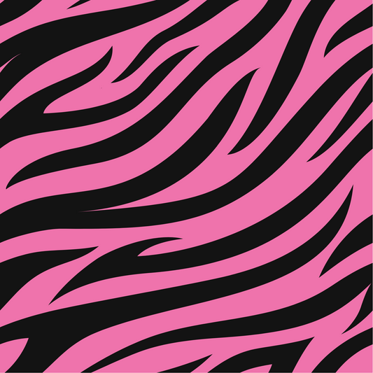 ZEBRA-PINK AND BLACK-VINYL PATTERN 12 X 12