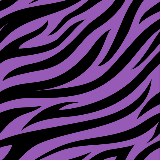 ZEBRA-PURPLE AND BLACK-VINYL PATTERN 12 X 12