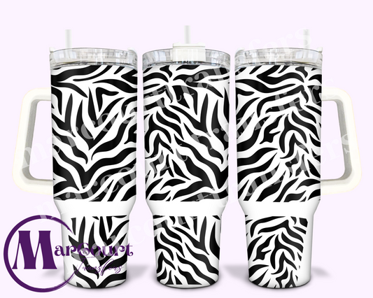 ZEBRA PATTERN-40 0Z-UV DTF CUP WRAP