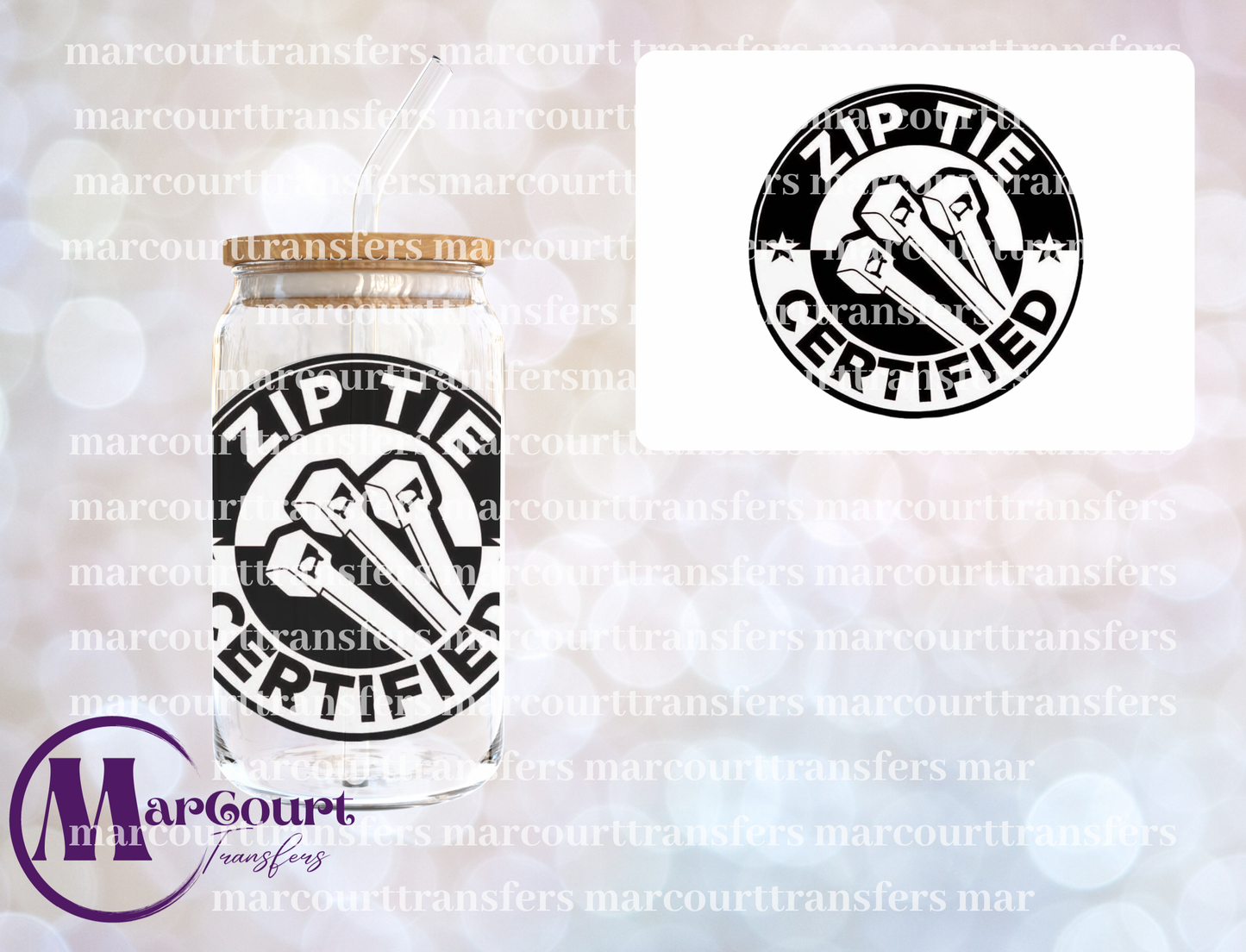 ZIP TIE CERTIFIED-UV DTF CUP WRAP