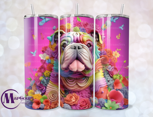 BULLDOG-SKINNY TUMBLER TRANSFER