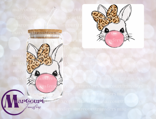 BUNNY BUBBLE CHEETAH BOW-UV DTF CUP WRAP