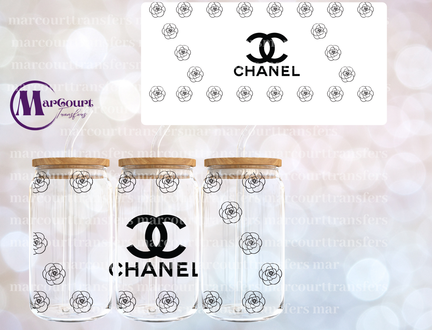 CHANEL DUPE-16 0Z-UV DTF CUP WRAP